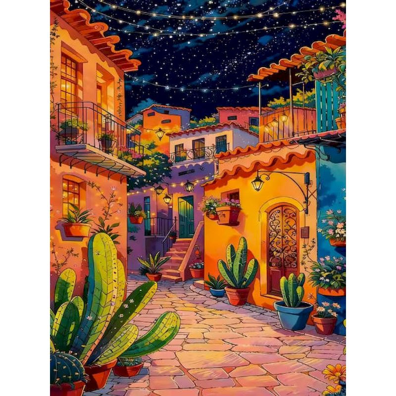 Art Craft Night - GATYZTORY طقم رسم بالأرقام لمشهد مدينة