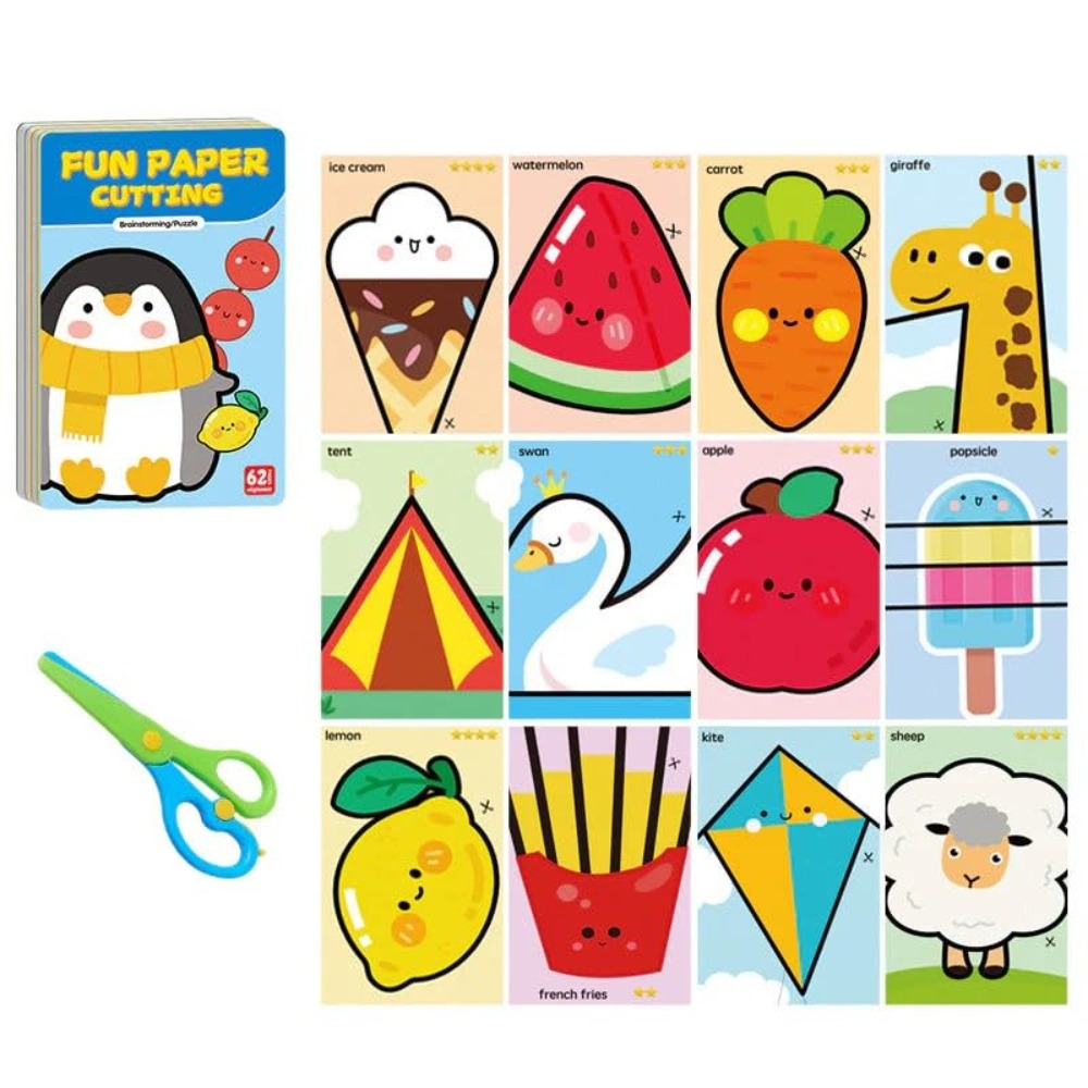 Art Craft For Preschoolers - مجموعات أدوات قص الورق الآمنة للأطفال
