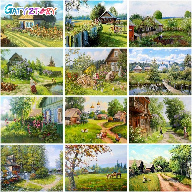 Art Craft Village - Gatyztor الطلاء بواسطة أرقام قرية جميلة