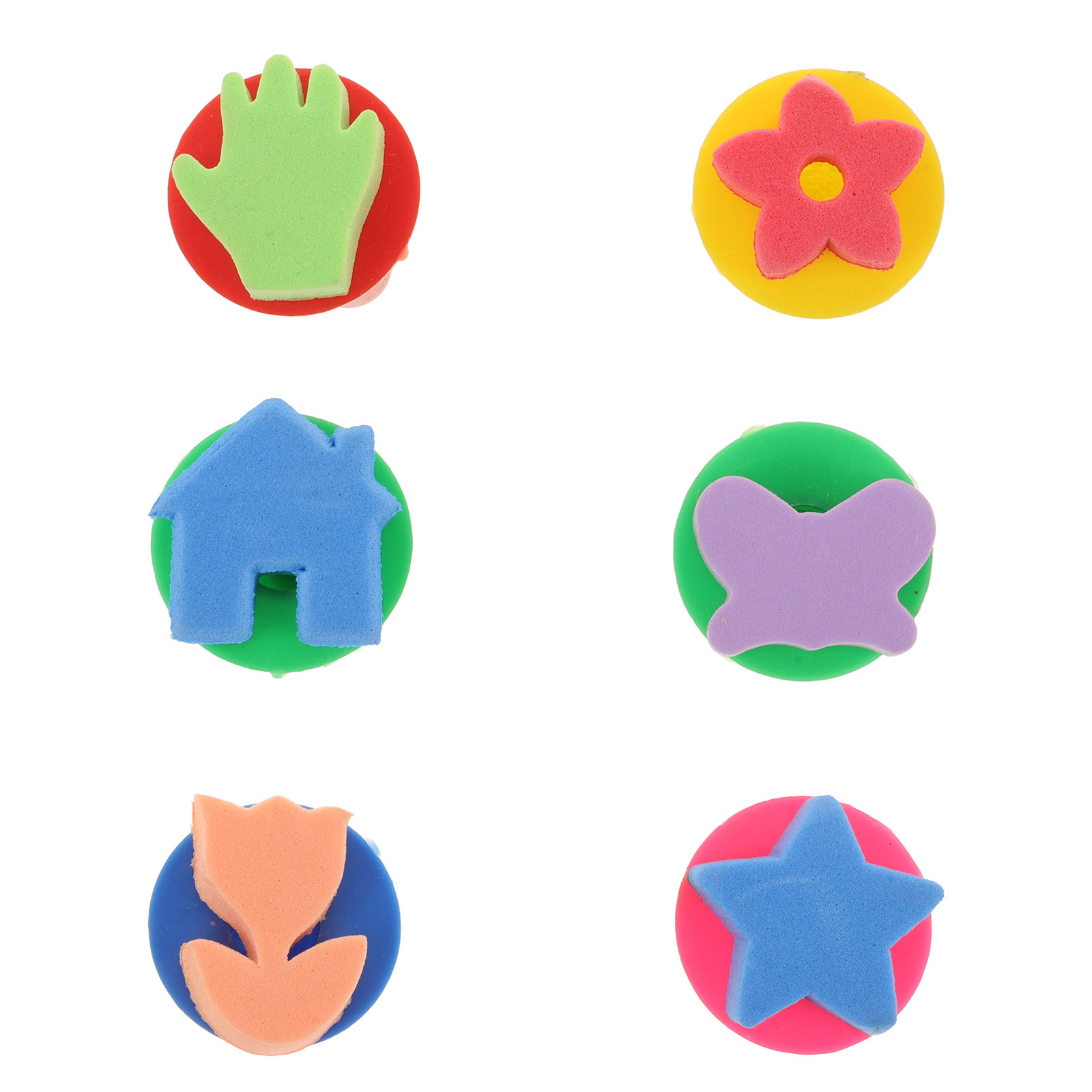 Art Craft For Preschoolers - مجموعة من 6 فرش إسفنجية آمنة