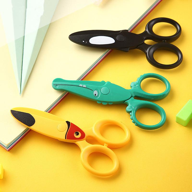 Art Craft For Preschoolers - 3 قطع من مقصات الأطفال البلاستيكية