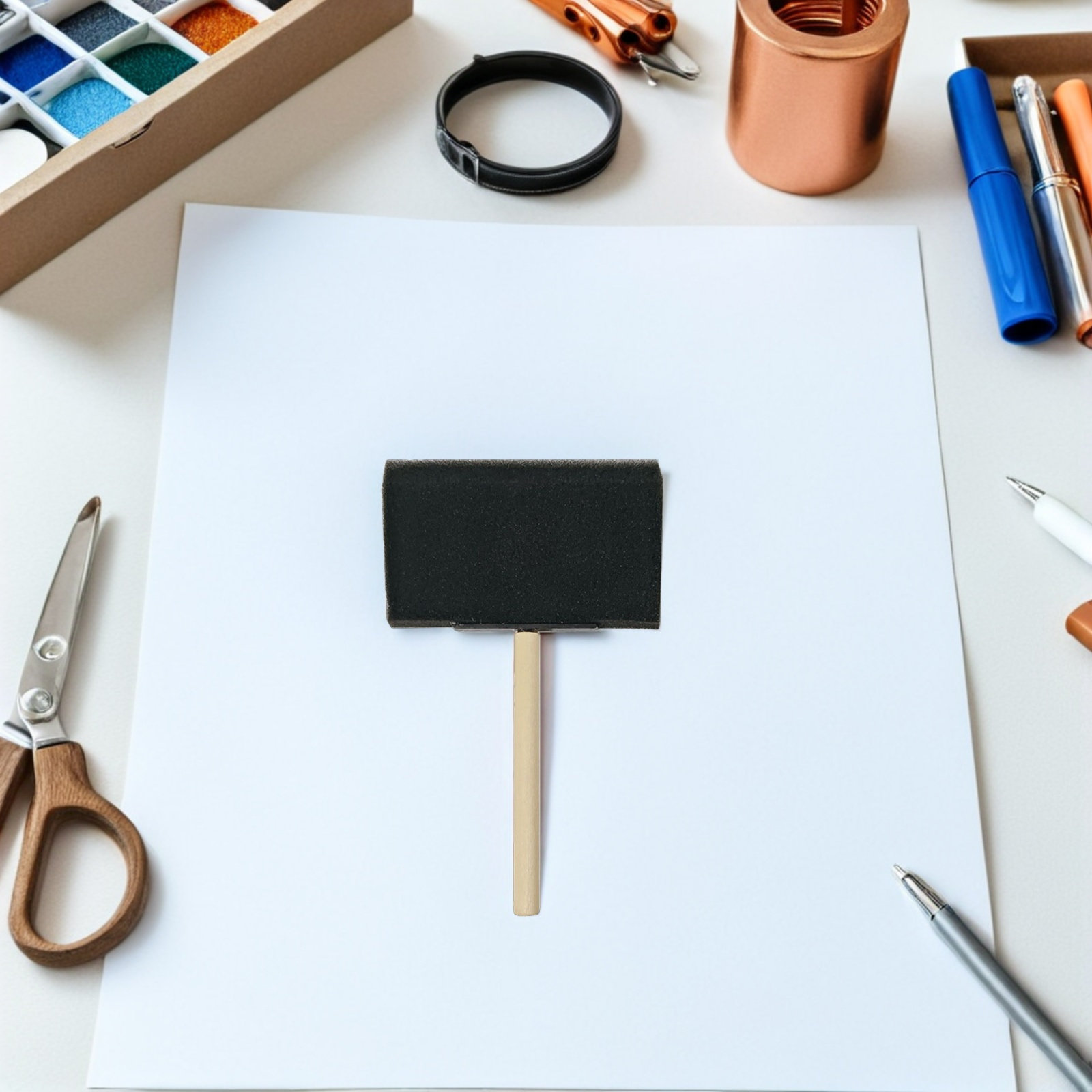 Wallpaper Art And Craft - 30 قطعة من فرش الرسم الإسفنجية