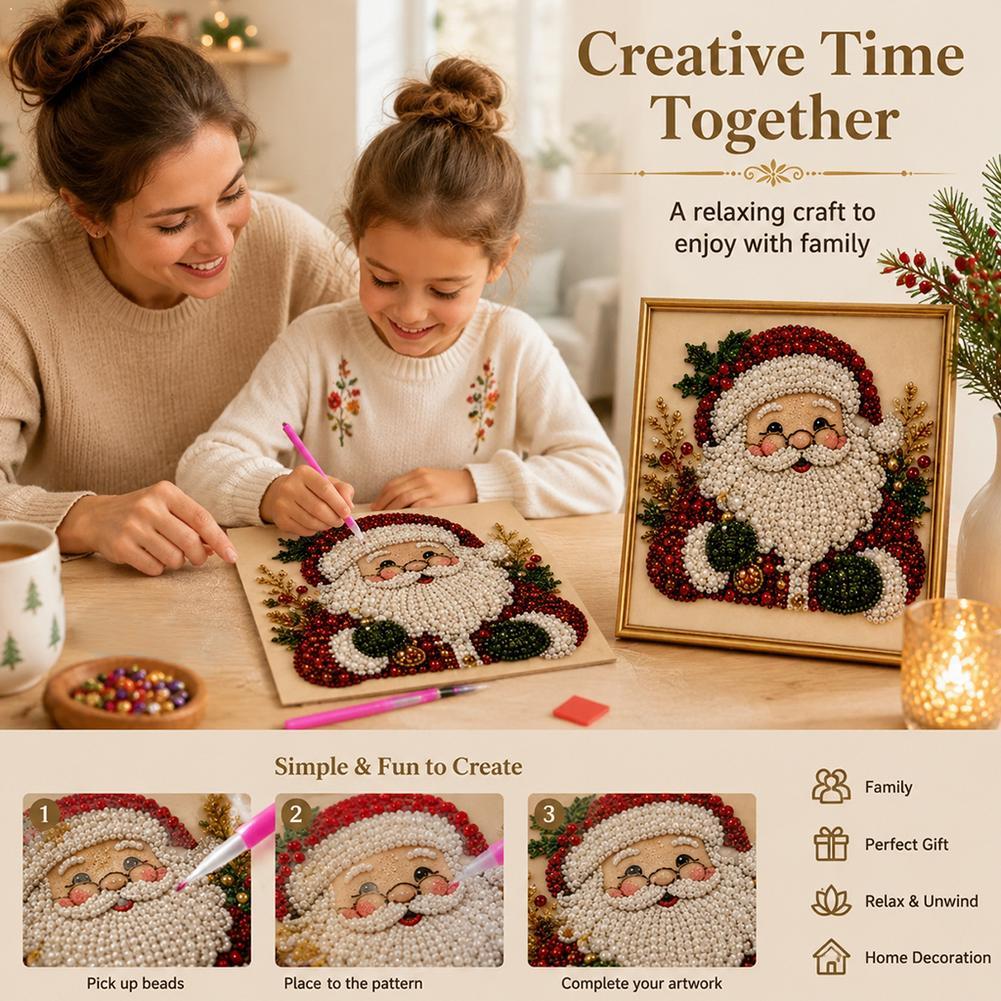 طقم فني لتطريز اللؤلؤ على شكل  - مراجعة Art Craft For Christmas وسعره