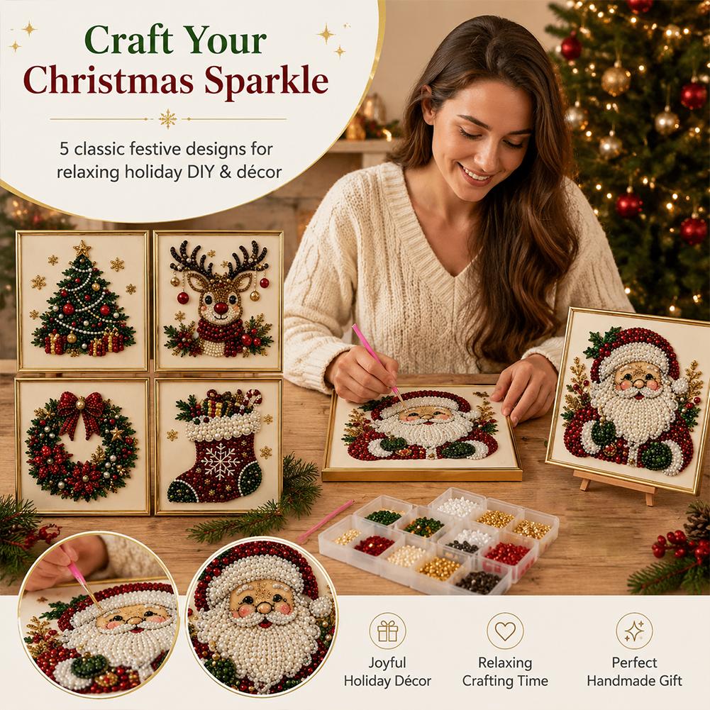 طقم فني لتطريز اللؤلؤ على شكل  - مراجعة Art Craft For Christmas وسعره