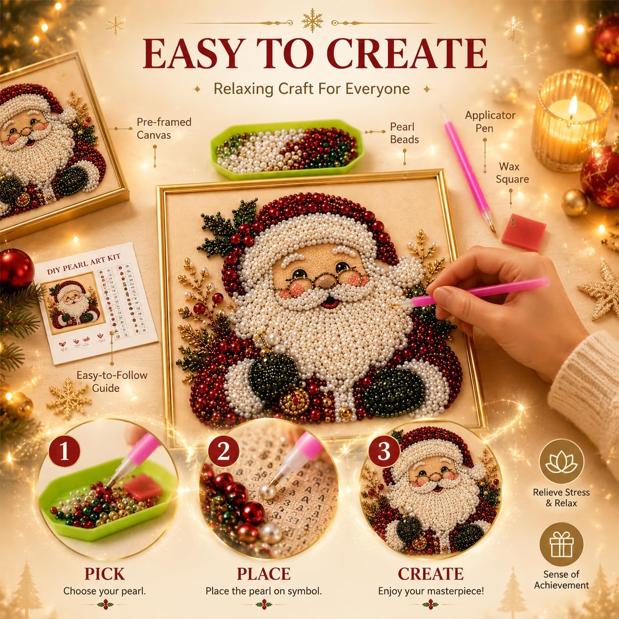 مجموعة فنون الرسم باللؤلؤ والم - مراجعة Art Craft For Christmas وسعره