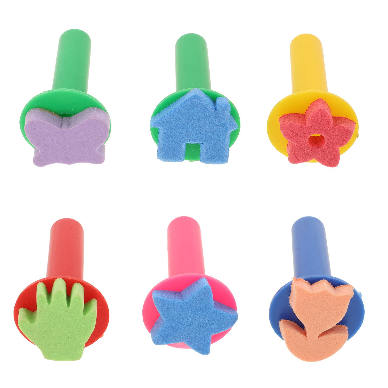 مجموعة من 6 فرش إسفنجية آمنة ل - مراجعة Art Craft For Preschoolers وسعره