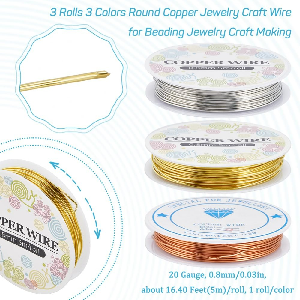 12.8 متر سلك مجوهرات نحاسي 0.8 - مراجعة Art Craft Wire وسعره
